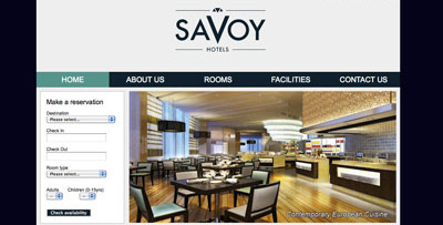 Link to Savoy Hotels website